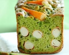 Recette cake vert basilic et surimi