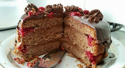 Recette de molly cake chocolat et framboises