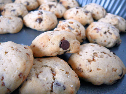 Recette de cookies chocolat, noisettes et pralin