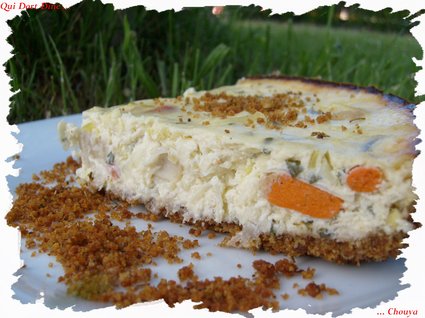 Recette de cheesecake poireaux-saint-jacques