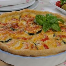 Flan courgettes tomates