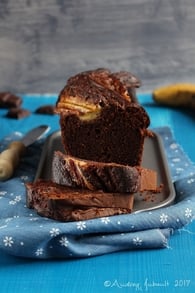 Cake au chocolat et banane sans gluten