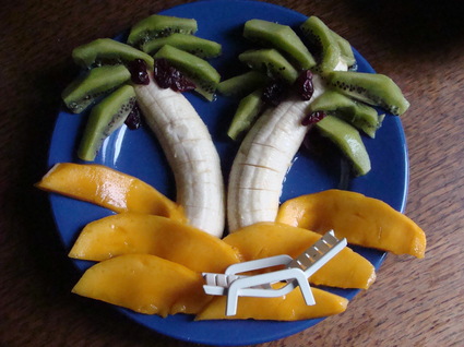 Recette de banane, kiwi et mangue façon île paradisiaque