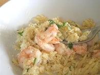 Recette de risotto de pã¢tes aux crevettes et aux herbes