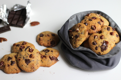 Cookies au chocolat et noix de pécan caramélisées