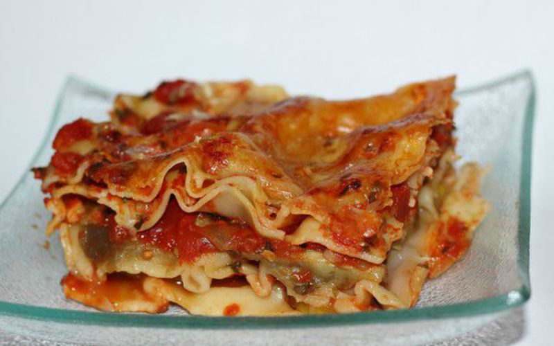 Recette lasagnes aubergine-mozza économique > cuisine étudiant