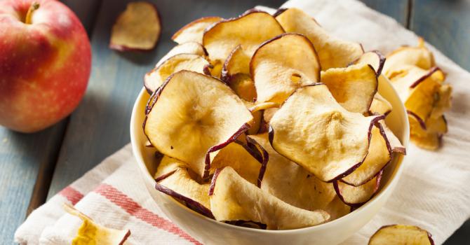 Recette de chips de pommes mini calories au four