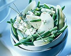 Recette salade de haricots verts tièdes et de champignons