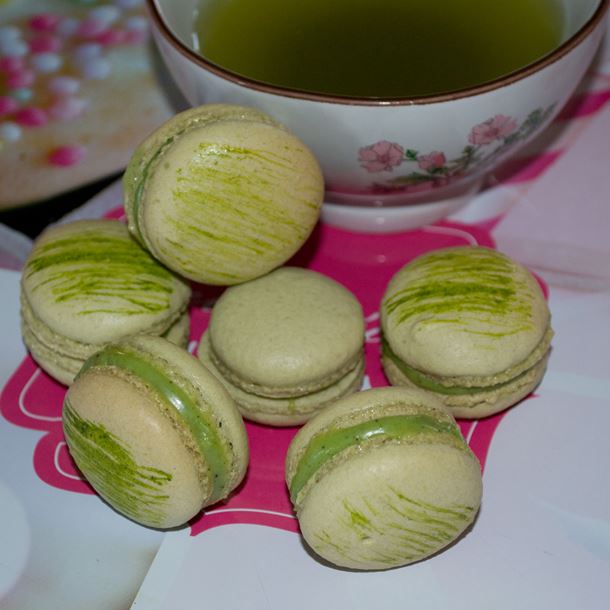 Recette macarons au thé vert matcha