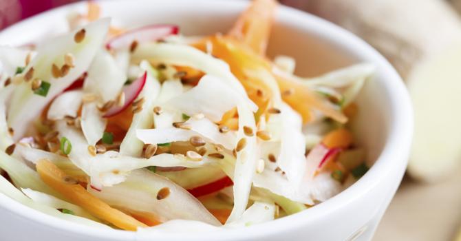 Recette de salade de choux et carottes à la chinoise