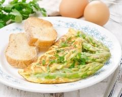 Recette omelette aux asperges à la moutarde