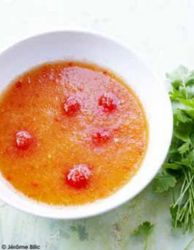 Soupe de melon glacée avec tomates pour 6 personnes