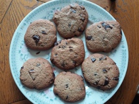 Recette de cookies au chocolat sans lactose, sans gluten et sans oeuf