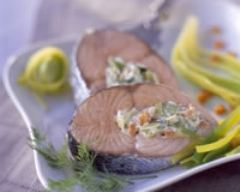 Recette saumon farci aux petits légumes
