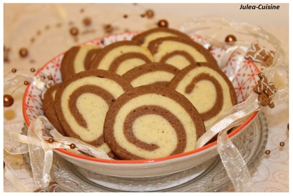 Recette de biscuits spirales chocolat et vanille