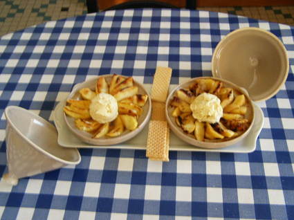 Recette de tajine de pommes avec glace à la vanille