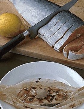 Saumon au beurre d'anchois pour 4 personnes