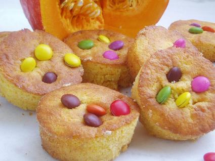 Muffins d'halloween au potimarron et smarties