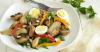 Recette de salade miami aux champignons, poivrons et œufs de caille