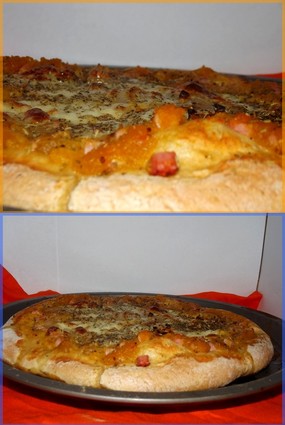 Recette de pizza potiron, jambon & mozzarella
