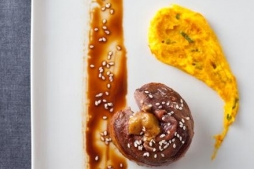 Recette de tournedos de canard au foie gras laqué, fondant de ...