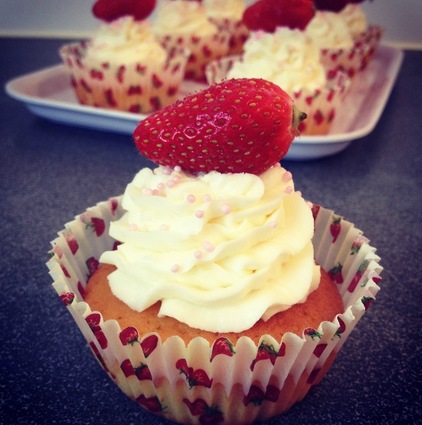Recette cupcakes fraises (muffin dessert)