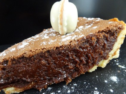 Recette de tarte fondante chocolat-grand marnier