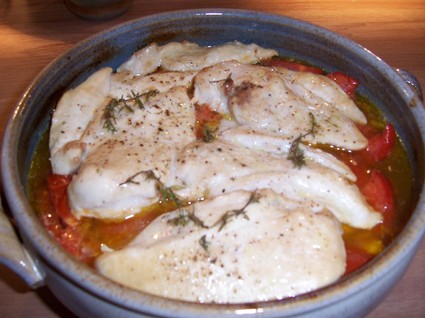 Recette de blancs de poulet à la concassée de tomates