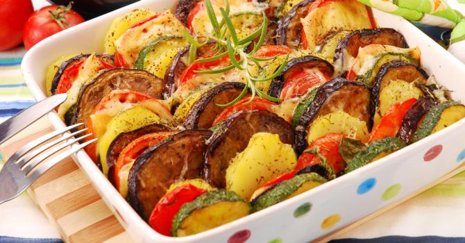 Recette de tian croq'kilos aux pommes de terre et légumes du soleil