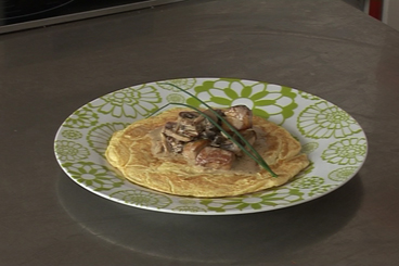 Recette de omelette plate aux morilles et au foie gras facile et rapide