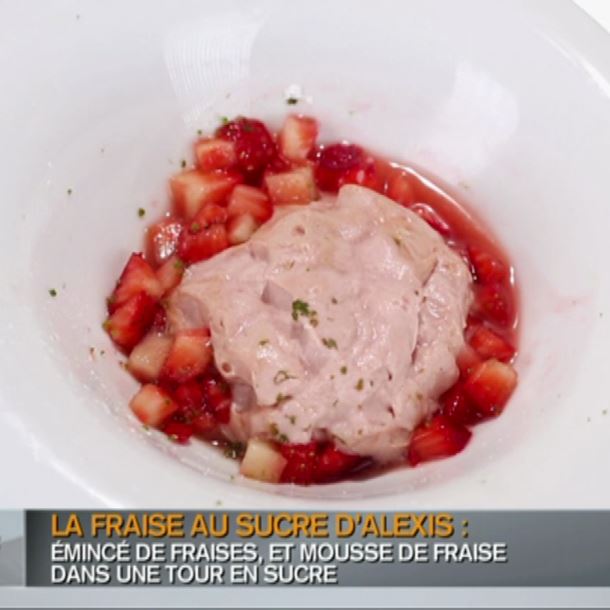 Recette emincé de fraises et mousse de fraises