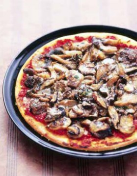 Pizza multicolore aux champignons pour 4 personnes