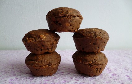 Recette de muffins hyperprotéinés cacao café aux 5 céréales avec ...