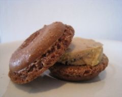 Recette macarons de chocolat au foie gras