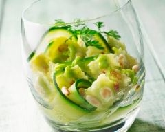 Recette salade de ravioles, courgettes et guacamole