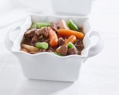 Recette petite cassolette de bœuf, carottes et haricots verts