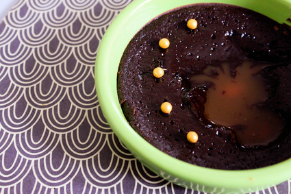 Recette de mi-cuit chocolat noir et caramel au beurre salé