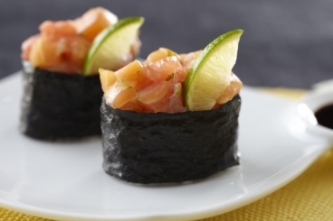 Recette de gunkan-maki au saumon et au pamplemousse