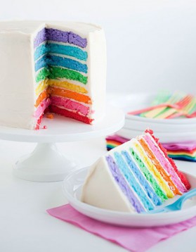 Rainbow cake pour 12 personnes
