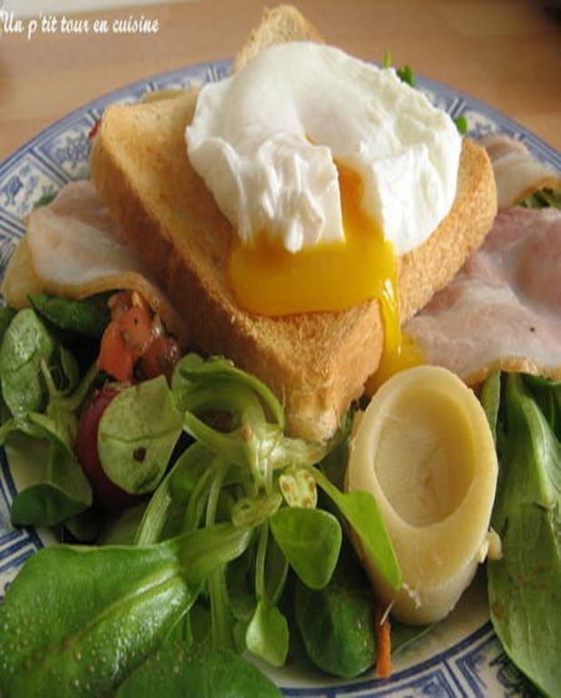Petite salade fraîcheur aux œufs pochés pour 4 personnes ...