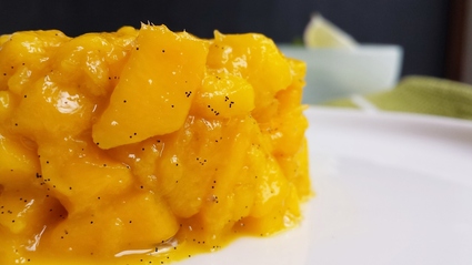 Recette de tartare de mangue, vanille et citron vert