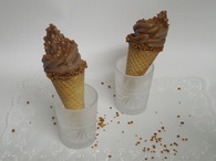 Recette de mini cône glacé au chocolat et caramel beurre salé