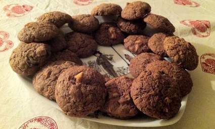 Recette de cookies cacao et fruits confits