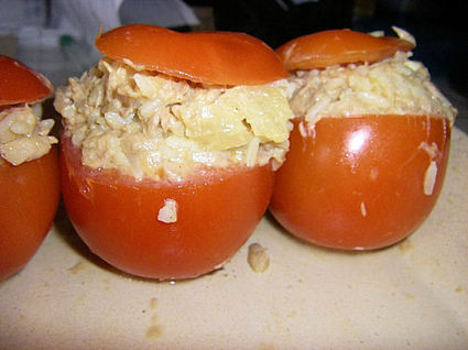 Tomates farcies au risotto de thon