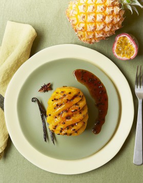Ananas caramélisé, jus passion pour 4 personnes