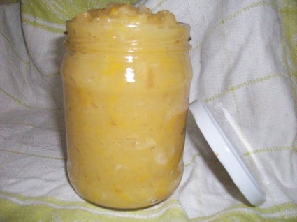 Recette de compote gourmande (pomme,pêche,poire,miel)