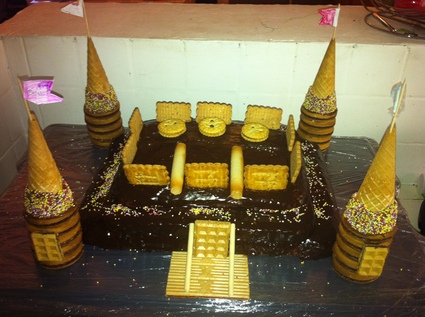 Recette de gâteau d'anniversaire château fort