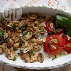 Recette champignons frits aux tomates et au basilic – toutes les ...