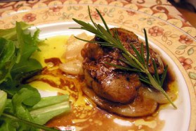 Foie gras sur tatin de poires pour 4 personnes