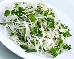 Recette salade croquante de chou blanc à la japonaise